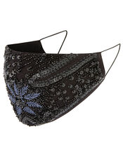 Bead and Sequin Embellished Face Mask, , large