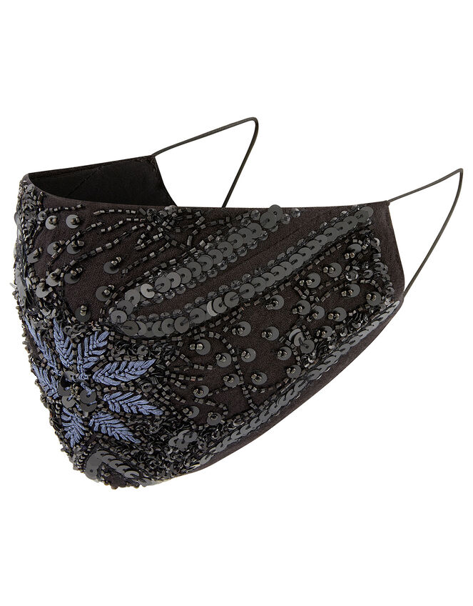 Bead and Sequin Embellished Face Mask, , large