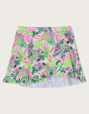 Palm Print Cover Up Skirt , Ivory (IVORY), large