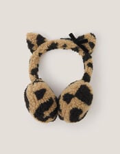 Borg Leopard Earmuff, , large