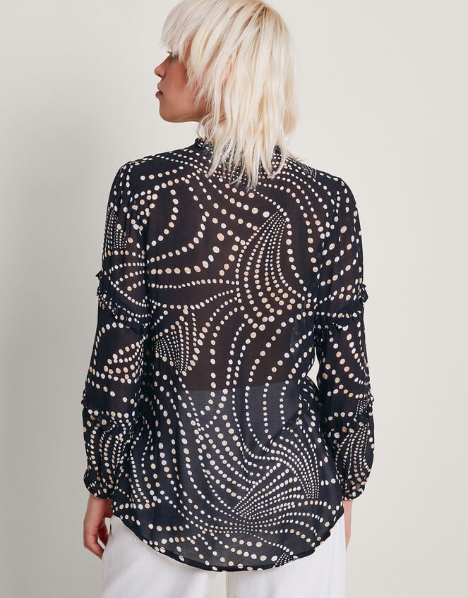 Dora Spot Blouse, Black (BLACK), large