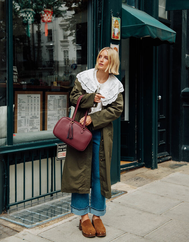 Meg Tassel Bowler Bag, , large