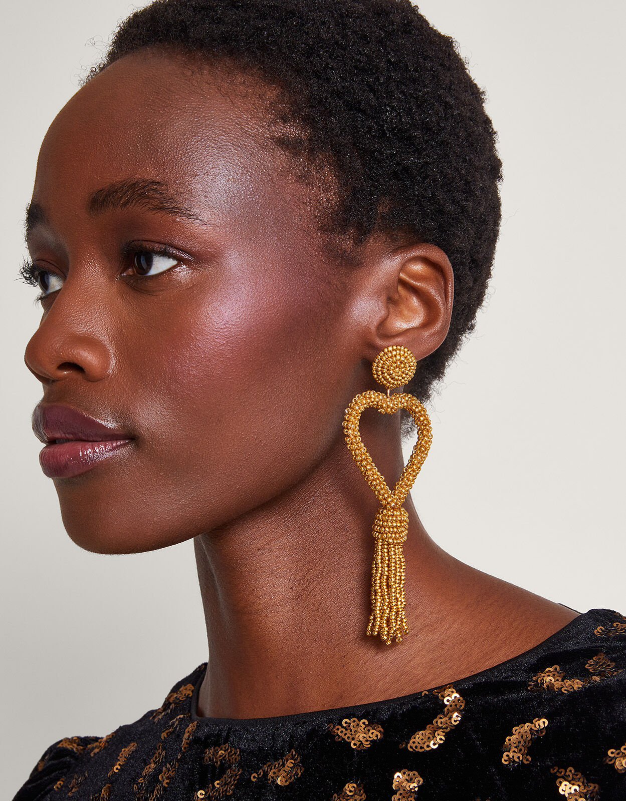 Large tassel earrings best sale