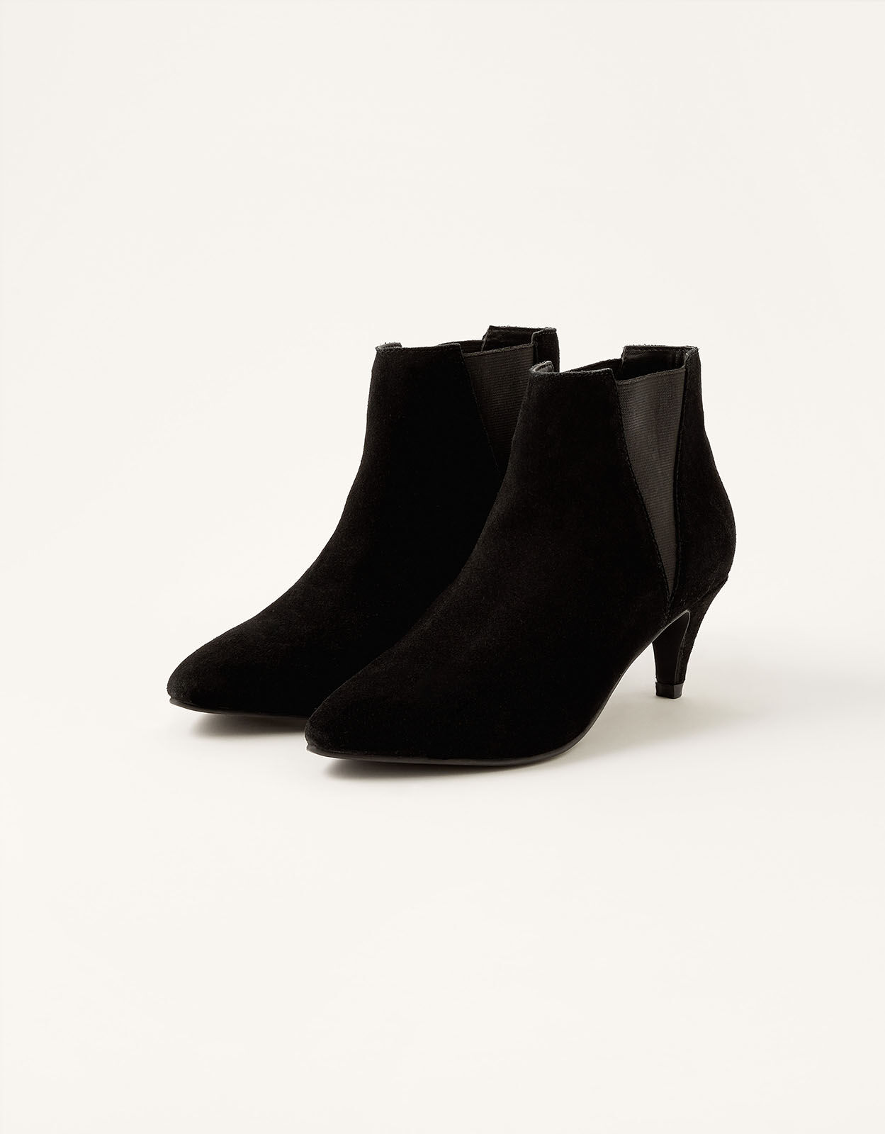 Serenity Suede Point Ankle Boots Black