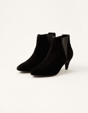 Serenity Suede Point Ankle Boots, Black (BLACK), large