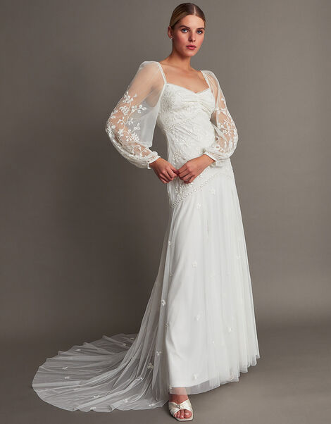 Josette Embellished Bridal Maxi Dress Ivory, Ivory (IVORY), large