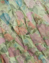 Nessa Floral Ruffle Swing Dress, Green (GREEN), large