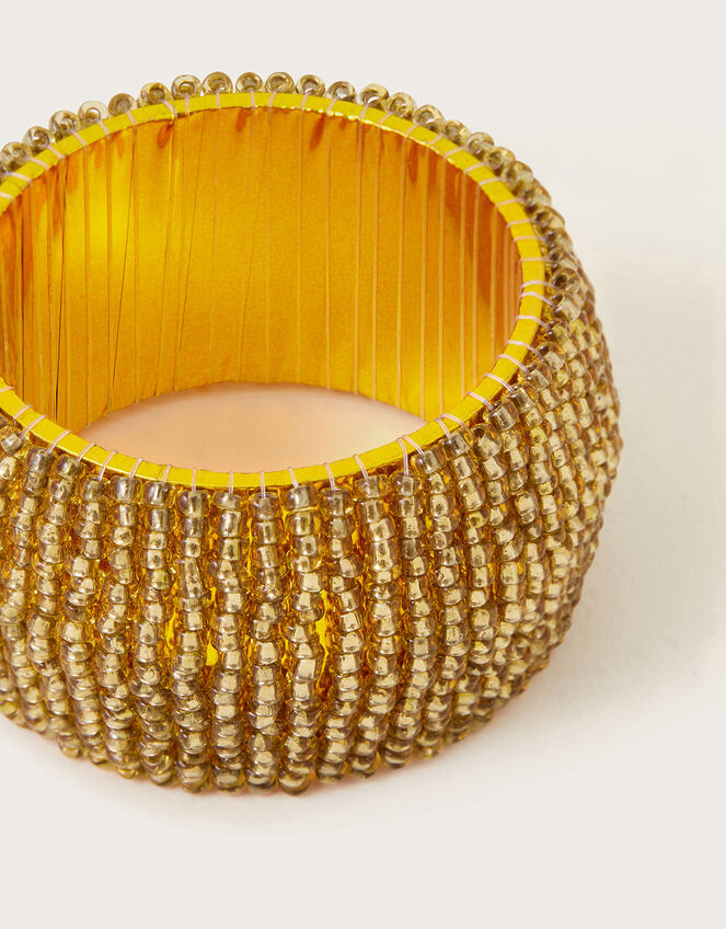 Beaded Napkin Ring, Gold (GOLD), large