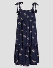 Briana Strappy Batik Mini Dress, Blue (NAVY), large