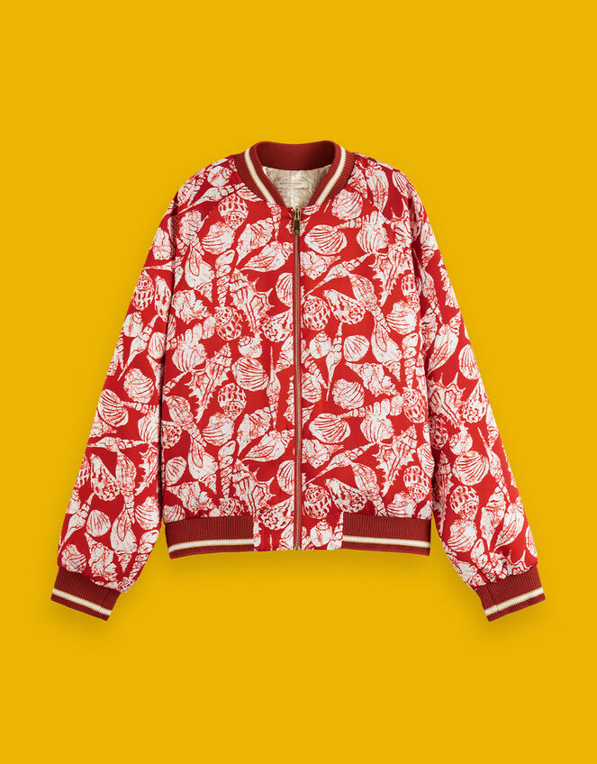 Scotch and Soda Reversible Bomber Jacket, Red (RED), large