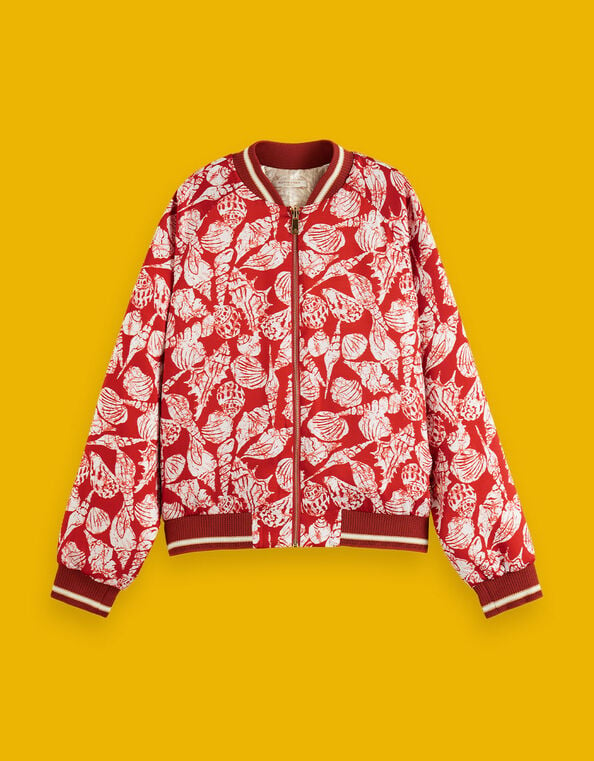 Scotch and Soda Reversible Bomber Jacket, Red (RED), large
