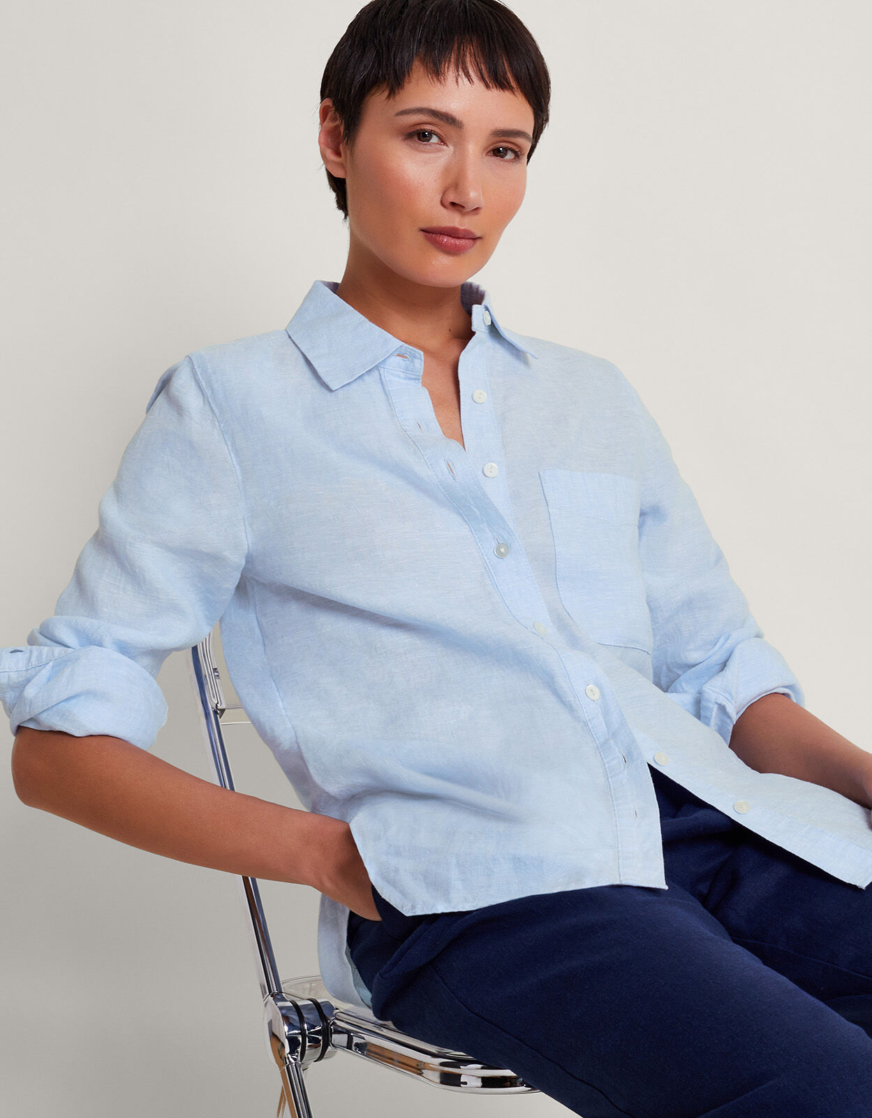 Monsoon beth linen top sale