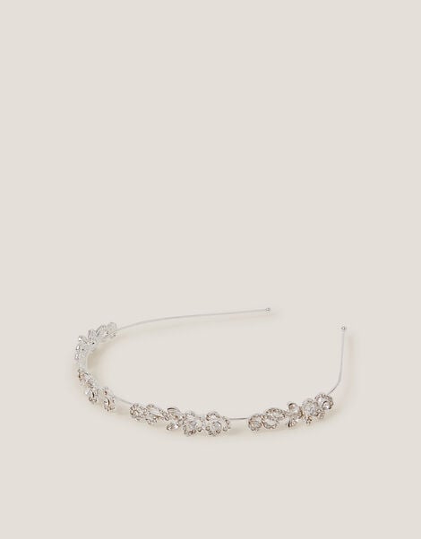 Diamanté Flower Metal Headband, , large