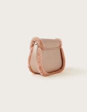 Boutique Metallic Fluffy Cross-Body Bag, , large