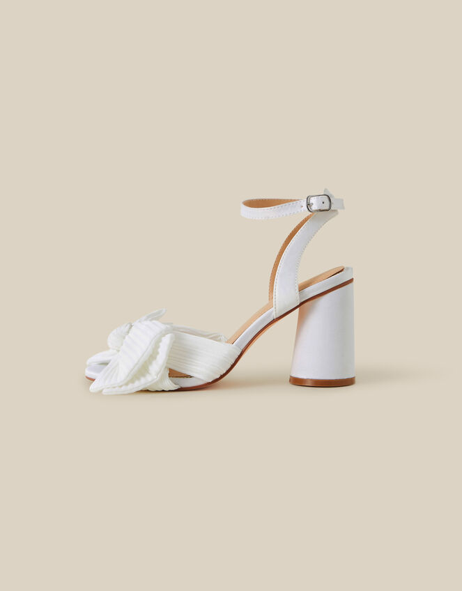 Block Heel Bow Heeled Sandals, Ivory (IVORY), large