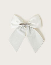Diamante Bow Hair Clip, , large