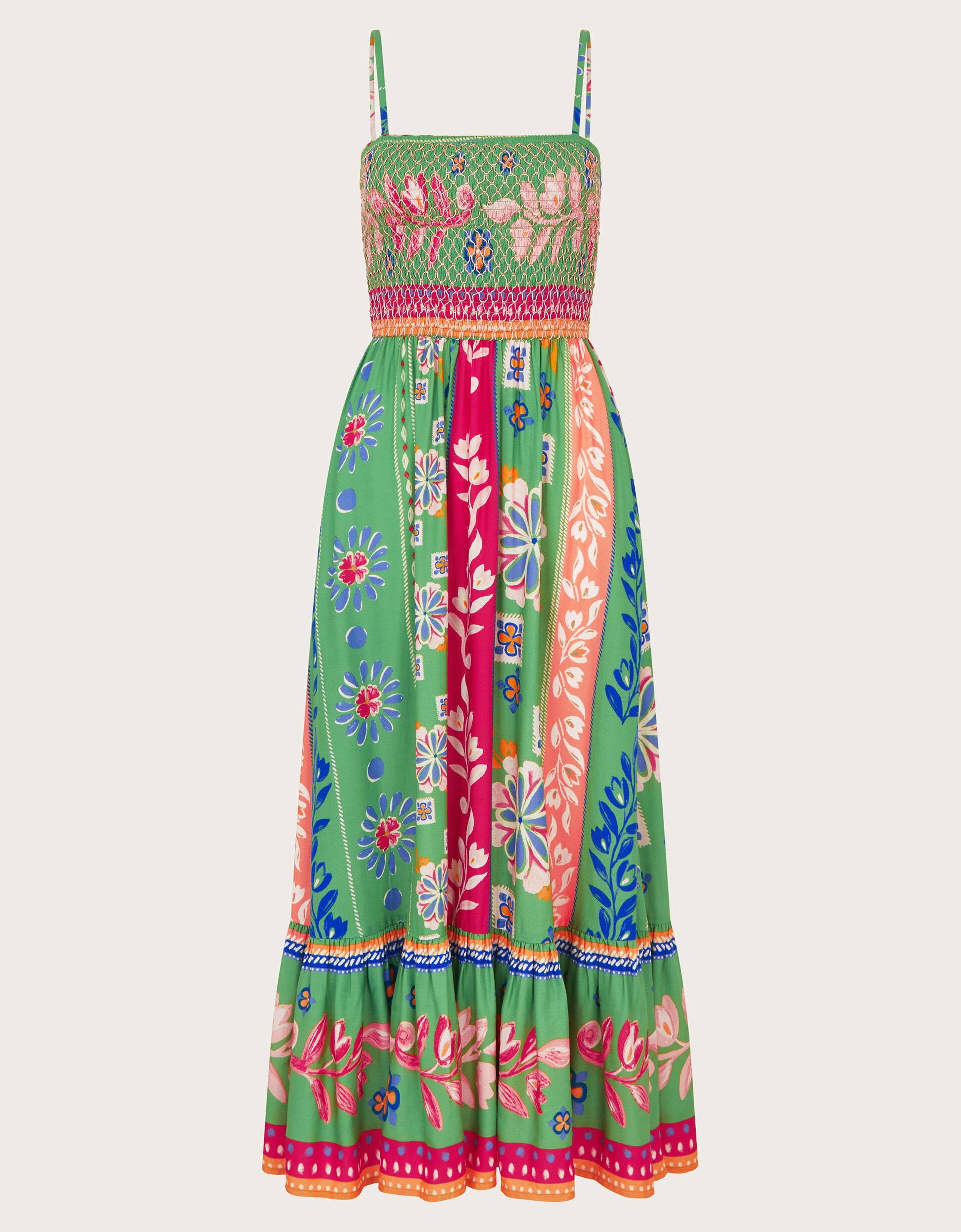 Monsoon green leather look rgb skirt