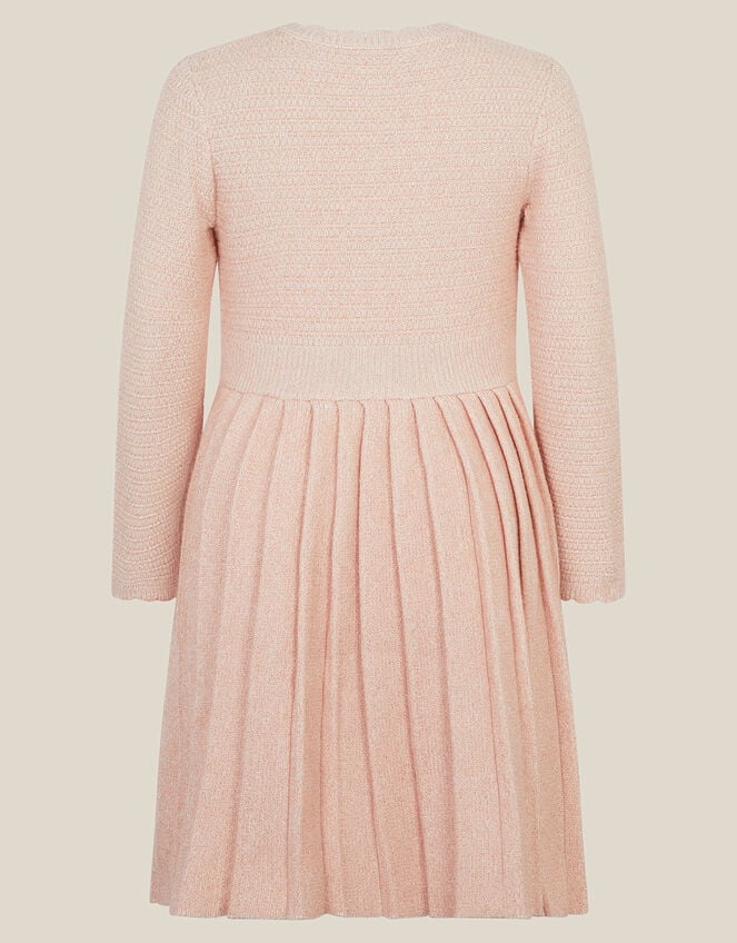 Bow Embellished Knitted Dress, Pink (PINK), large
