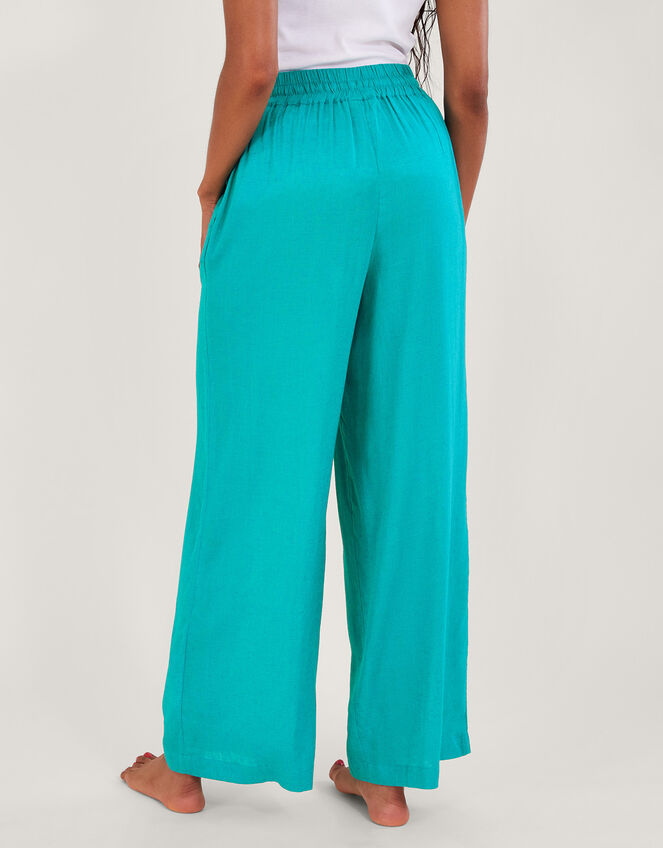 Vicki Plain Trousers, Blue (TURQUOISE), large