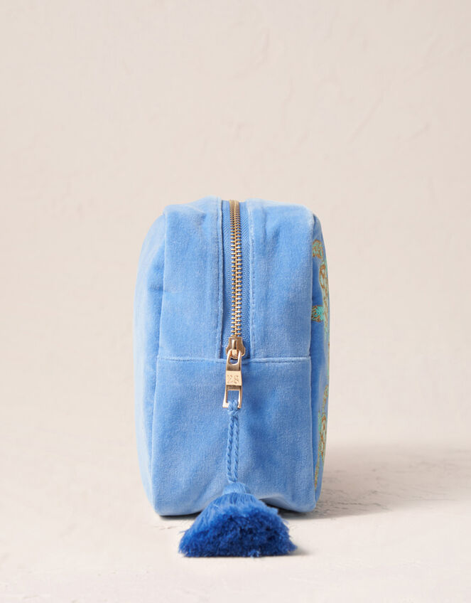 Elizabeth Scarlett Turtle Velvet Wash Bag, , large