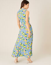 Libra Lemon Midi Dress, Blue (BLUE), large