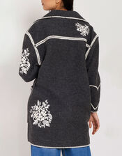 East Longline Wool Jacket, Grey (CHARCOAL), large
