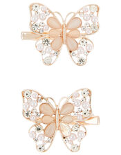 Shimmer Jewel Butterfly Hair Clip Set , , large
