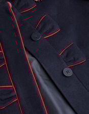 Piped Bow Coat, Blue (NAVY), large