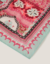 Patti Square Floral Print Scarf, , large