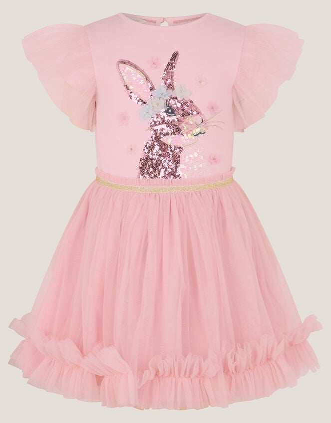 Bunny Sequin Disco Dress, Pink (PINK), large