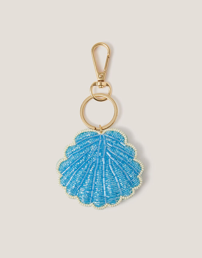 Shell Beaded Bag Charm, , large
