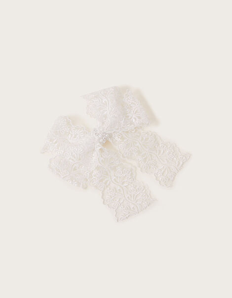 Alea Lacey Bow Tie Hair Clip, , large