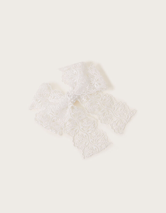 Alea Lacey Bow Tie Hair Clip, , large