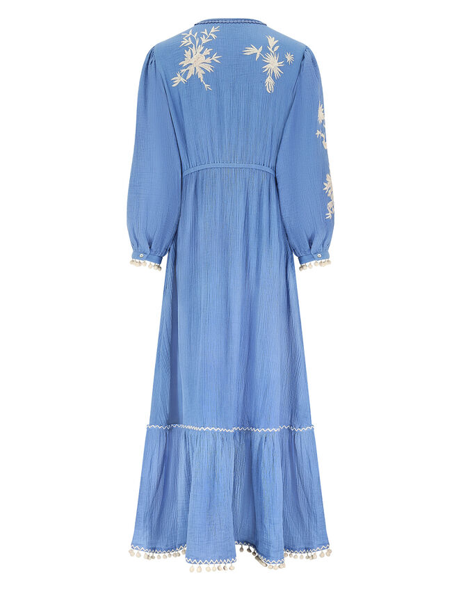 East Embroidered Long Sleeve Dress, Blue (BLUE), large