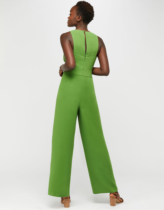 Gilly V Neck Jumpsuit, Green (GREEN), large
