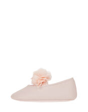 Baby Macaroon Corsage Booties, Pink (PALE PINK), large