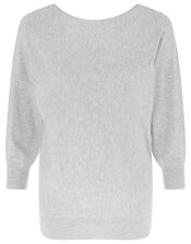 Pearl Dolman Jumper, Grey (GREY MARL), large