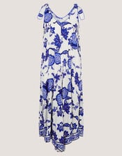 Gloria Floral Culotte Jumpsuit, Blue (BLUE), large