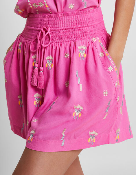 Kiran Embroidered Shorts, Pink (PINK), large