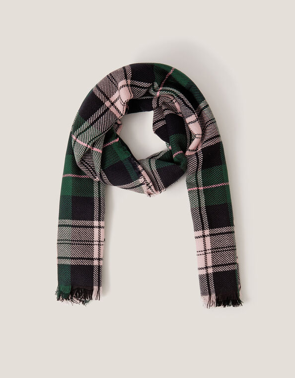 Sarah Checkered Scarf, Pink (PINK), large