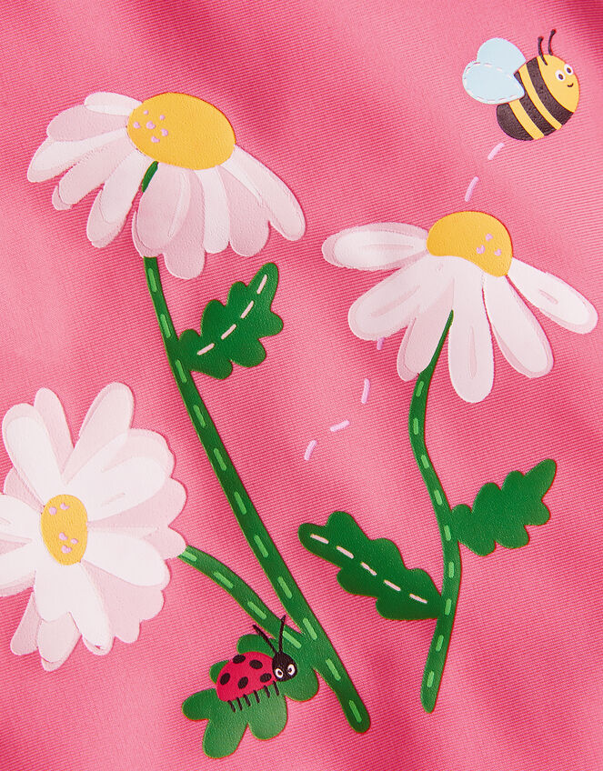 Baby UPF 50+ Daisy Swim Set & Hat, Orange (CORAL), large