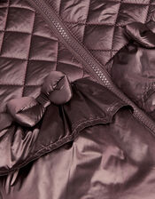 Baby Metallic Bow Padded Coat, Metalics (METALLICS), large