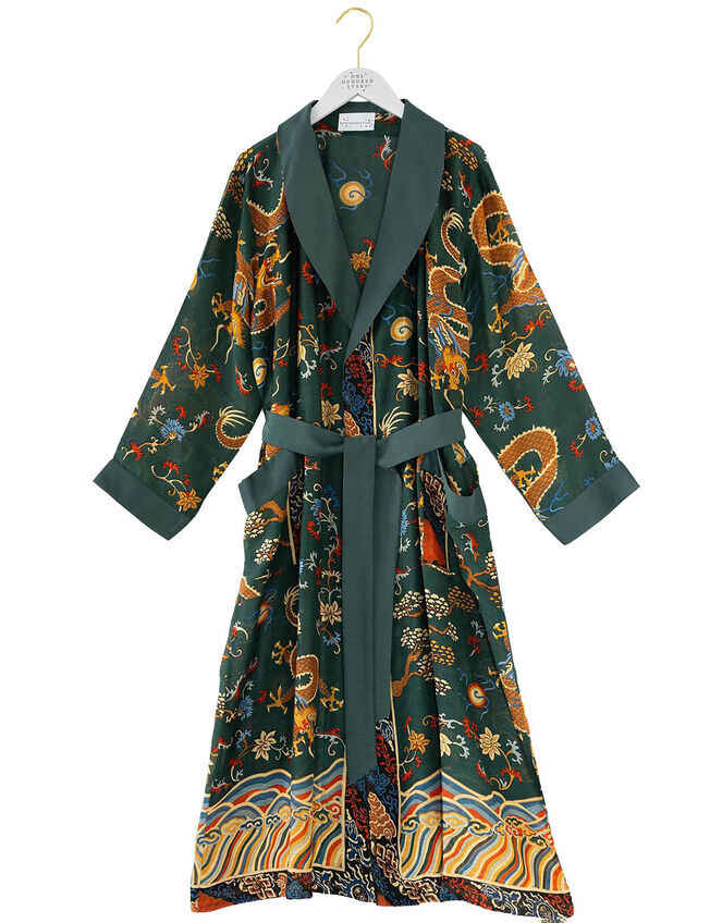 One Hundred Stars Dragon Print Robe, , large