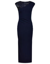 Ophelia Sequin Insert Maxi Dress, Blue (NAVY), large