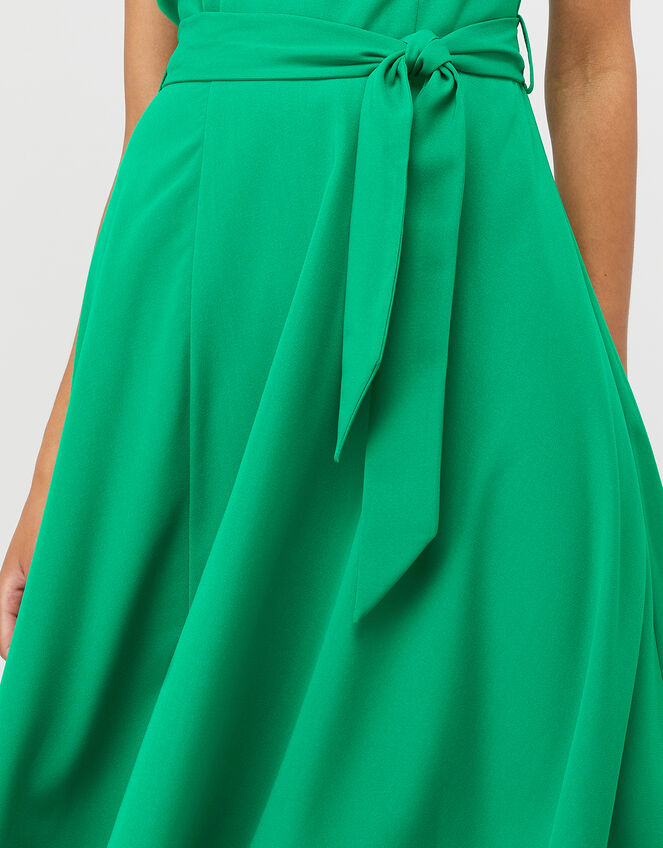 Francoise Asymmetric Fit and Flare Dress, Green (GREEN), large