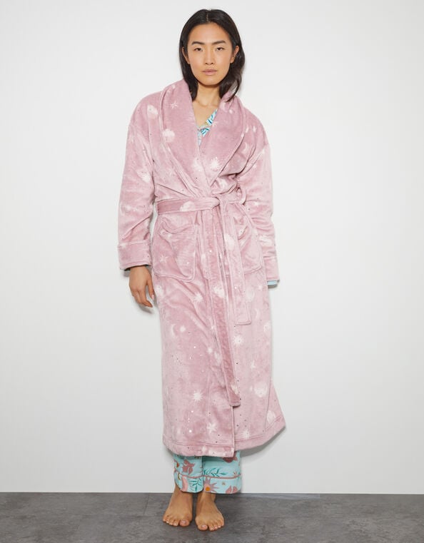 Sami Star Print Robe, Pink (PINK), large