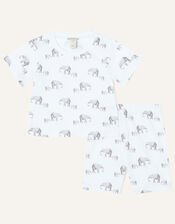 Newborn Harry Elephant Top and Shorts Set, Blue (BLUE), large
