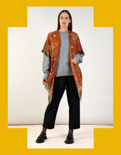 One Hundred Stars Dragon Print Wool Throwover, , large