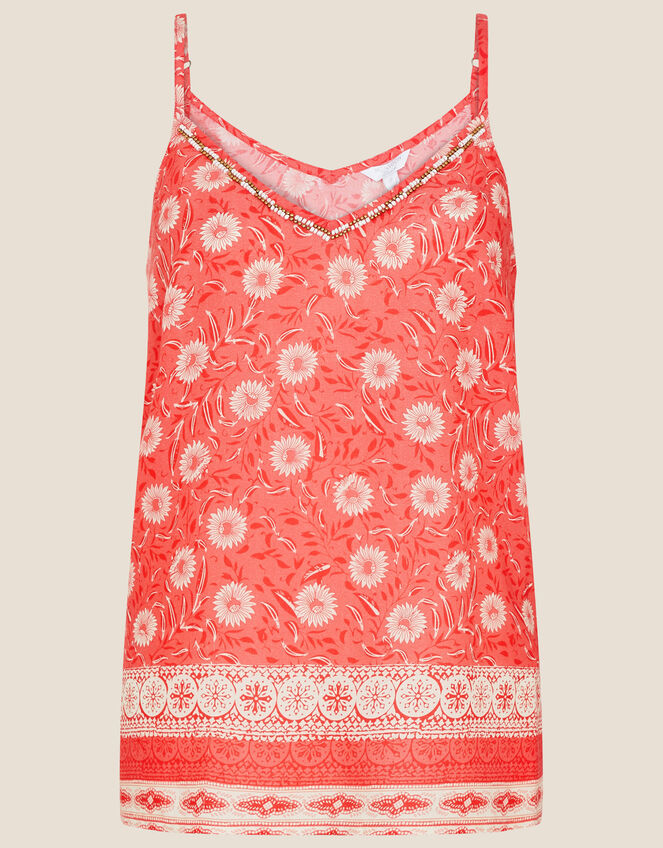 Andora Printed Cami in LENZING™ ECOVERO™, Red (RED), large