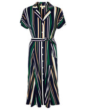 Stripe Shirt Dress with LENZING™ ECOVERO™ , Blue (NAVY), large
